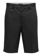 CHINO SHORTS IN TWILL DI COTONE - NERO