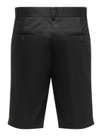 CHINO SHORTS IN TWILL DI COTONE - NERO