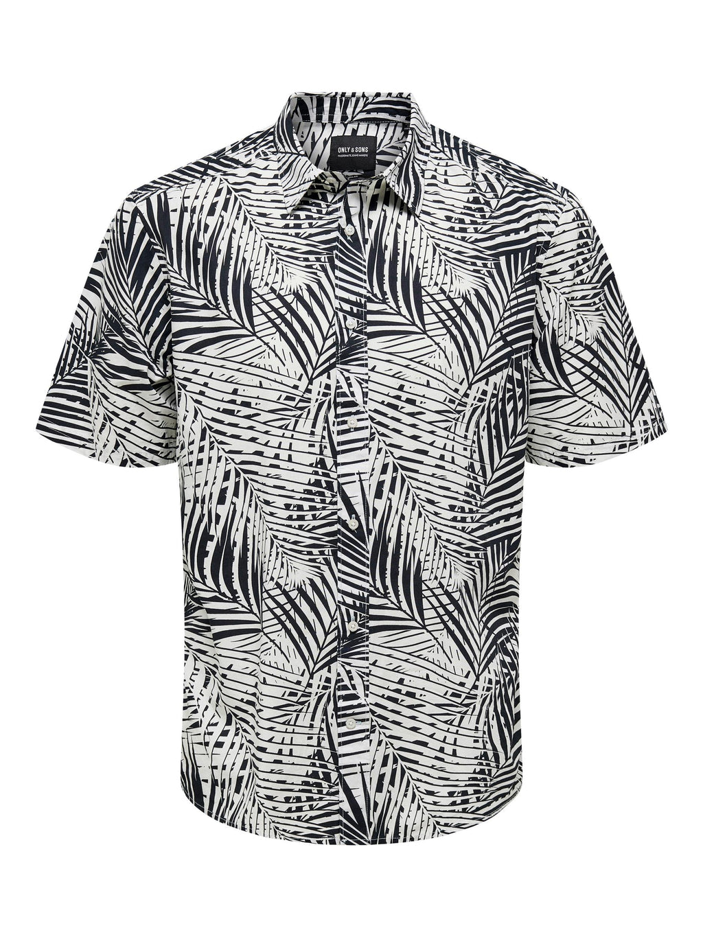 CAMICIA STAMPA PALMA - BLU