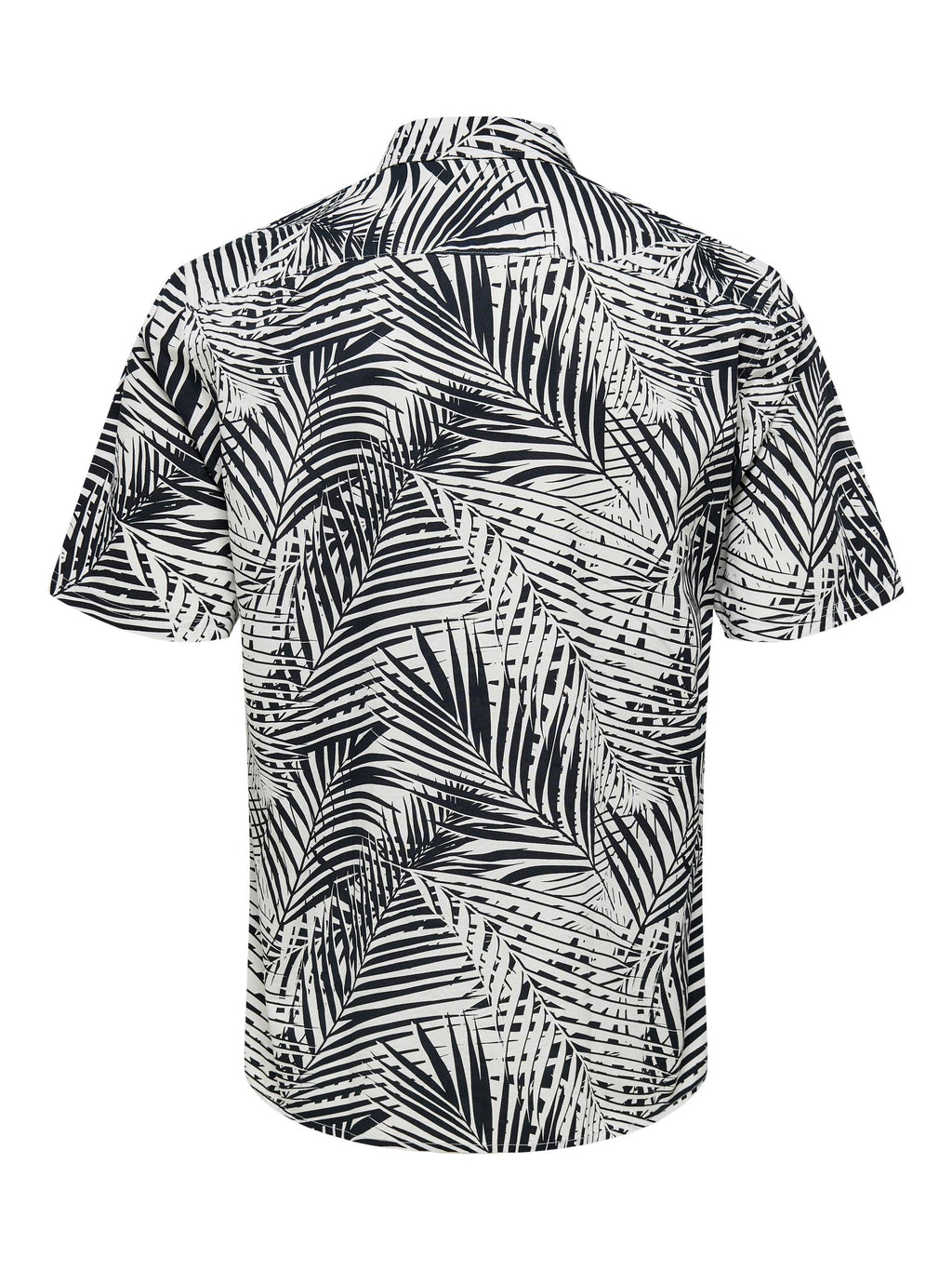 CAMICIA STAMPA PALMA - BLU