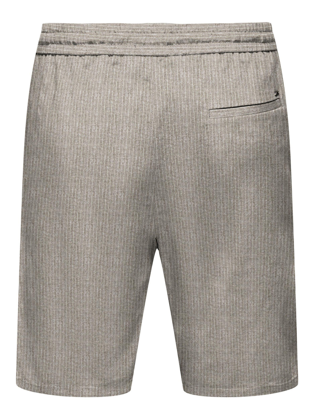 LINEN BLEND SHORTS - SAND