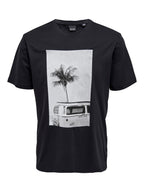 T-SHIRT STAMPA SURF - BIANCO, DARK NAVY