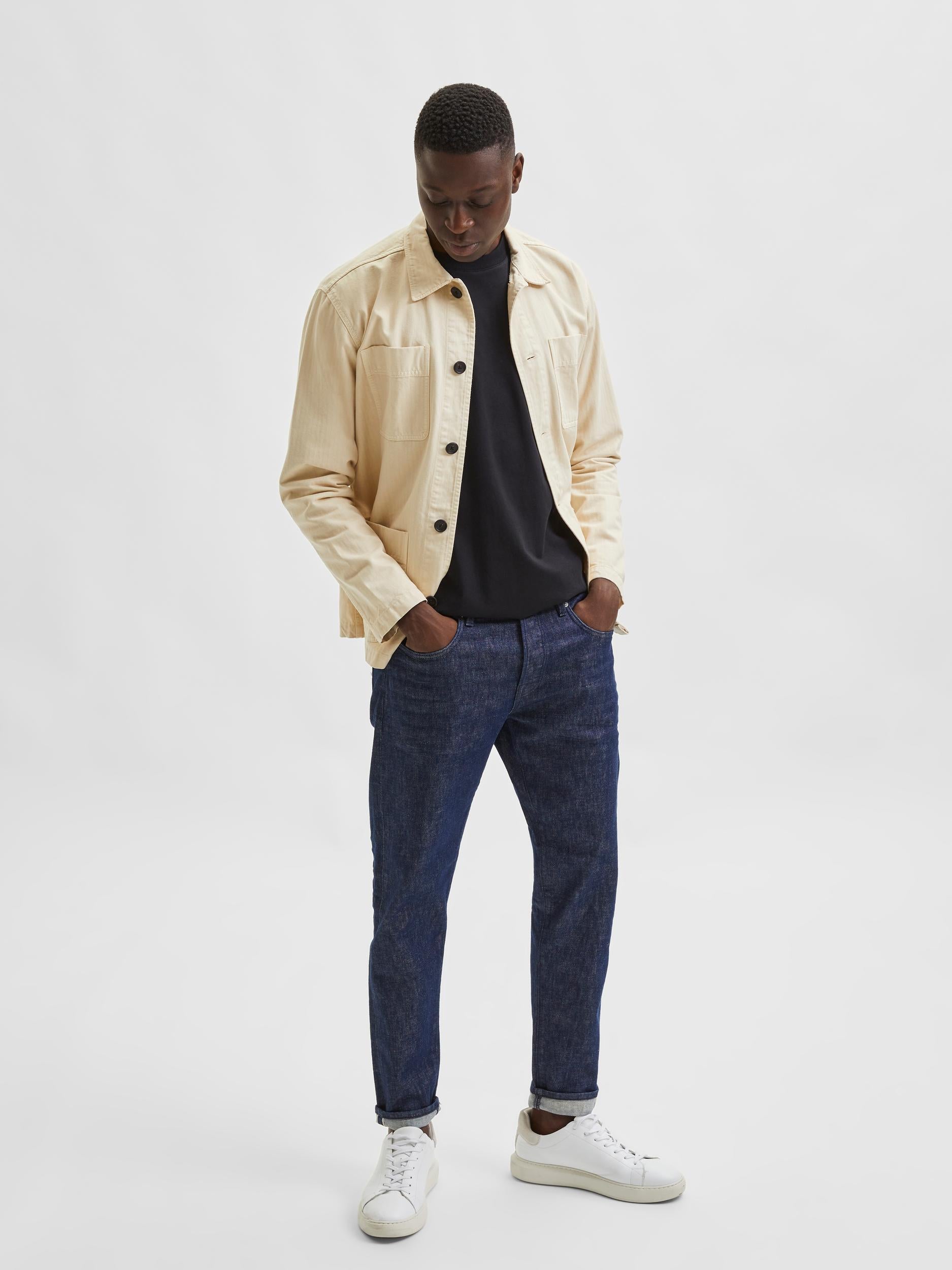 DENIM SLIM TAPERED FIT - DARK BLUE