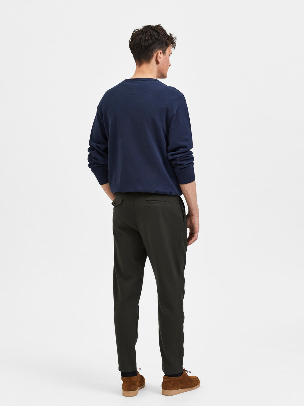 PANTALONI SLIM CASUAL - VERDE