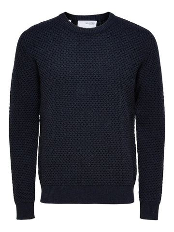 CREW NECK JUMPER - BLUE