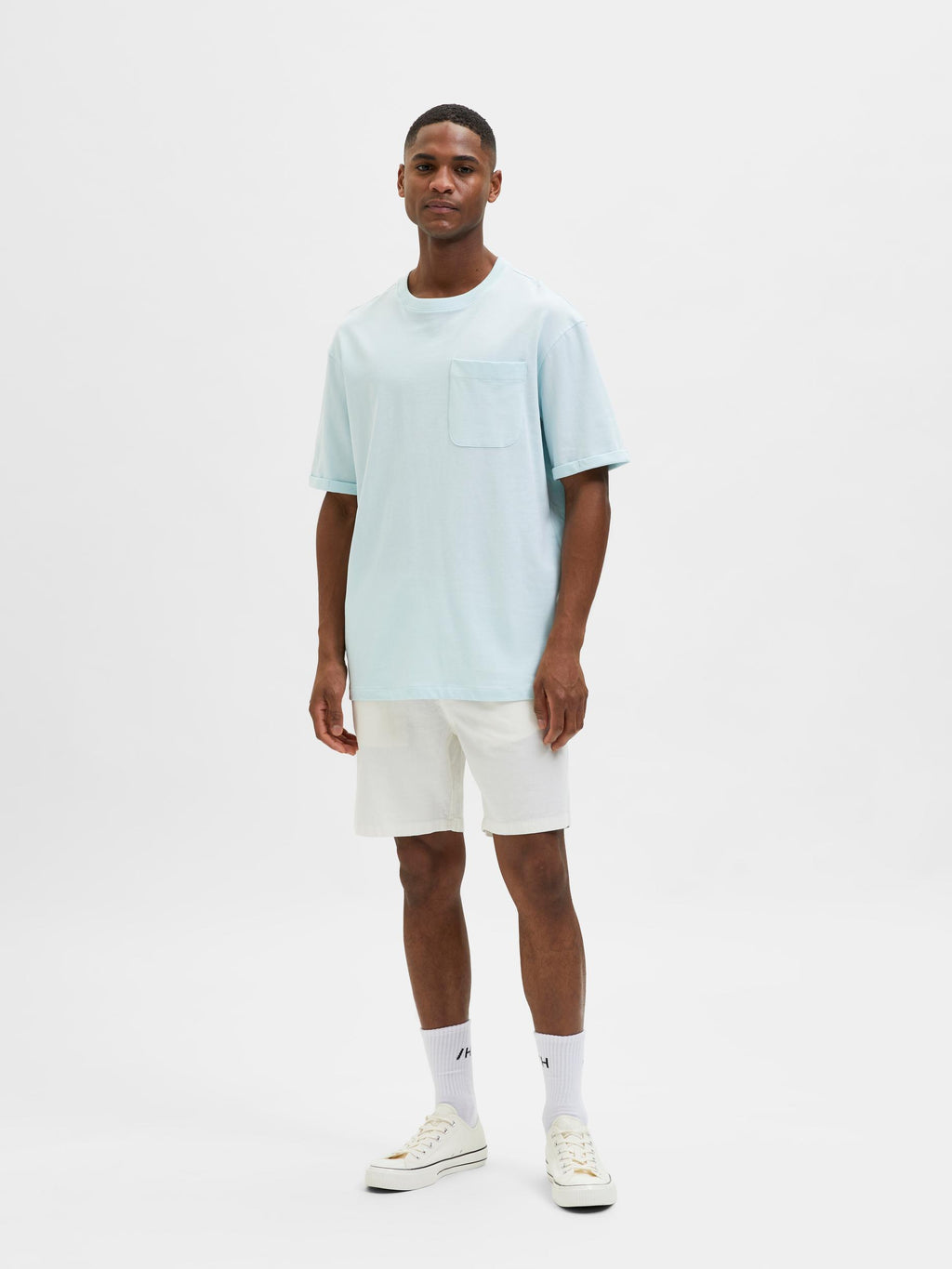 T-SHIRT POCKET - VERDE ACQUA