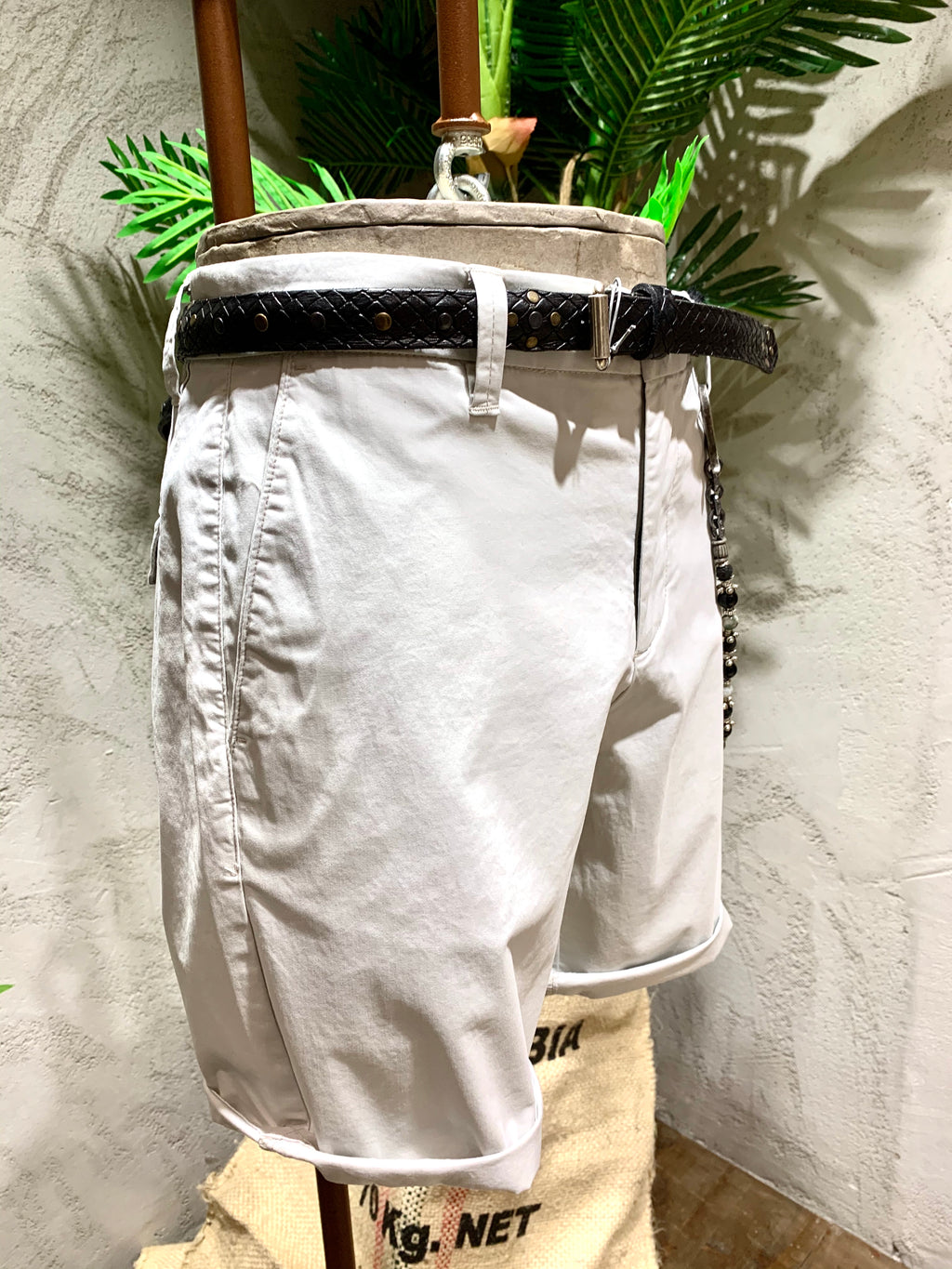 SHORTS IN COTONE - GHIACCIO