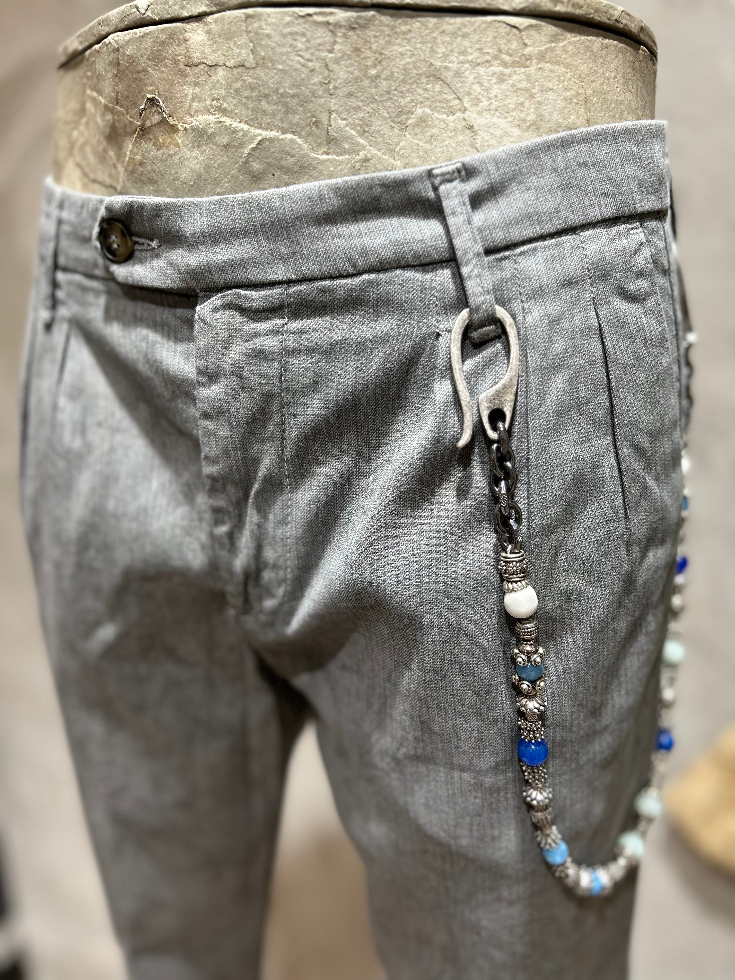 PANTALONI CHIUSURA LATERALE - GRIGIO CHIARO