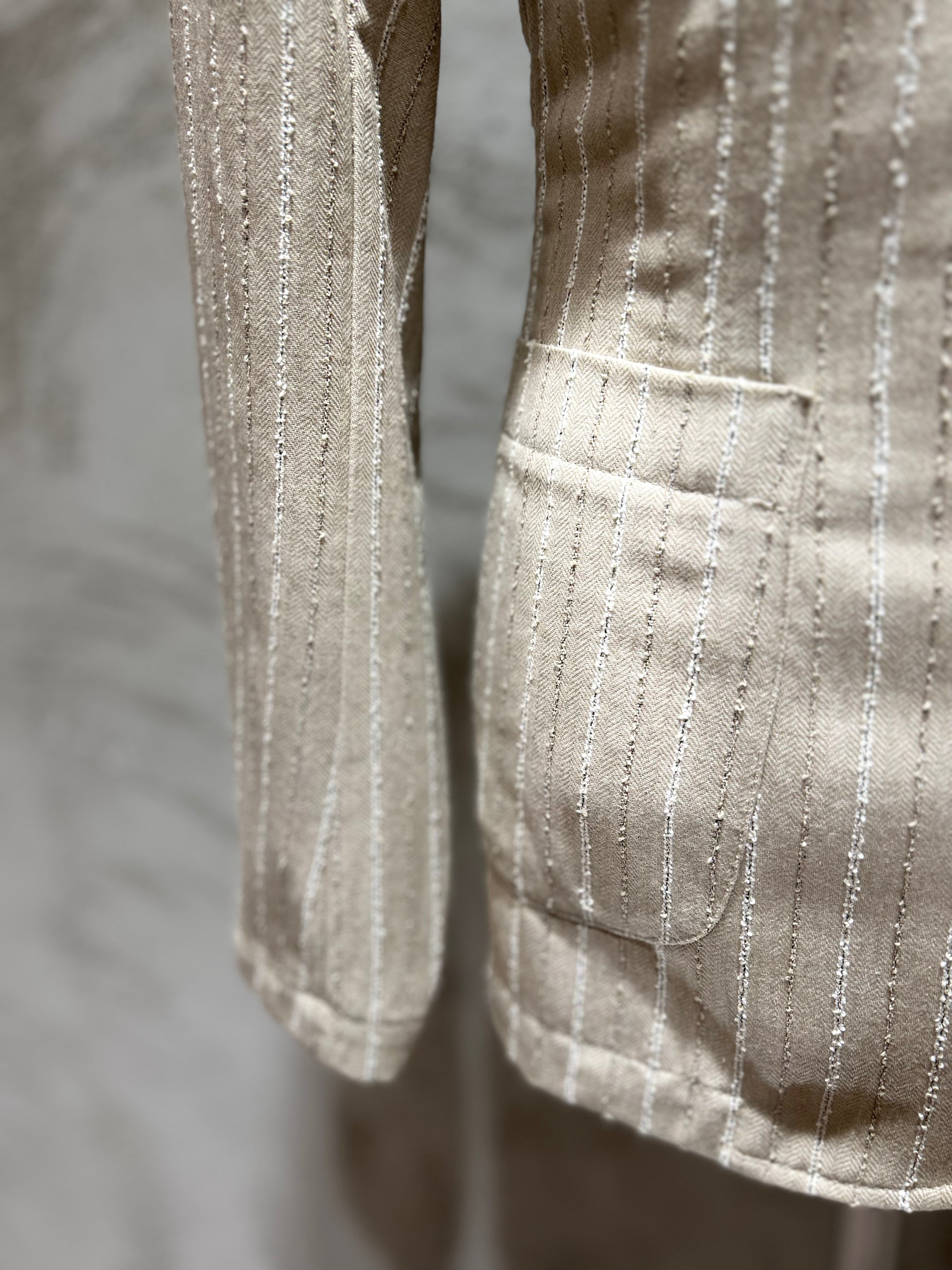 GIACCA LIGHT STRIPES - SABBIA