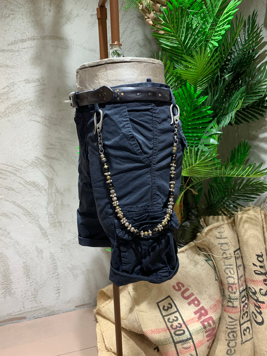 SHORTS CON TASCONI - BLU