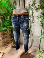 SKINNY DENIM EXCHANGED WASH- BLUE DENIM