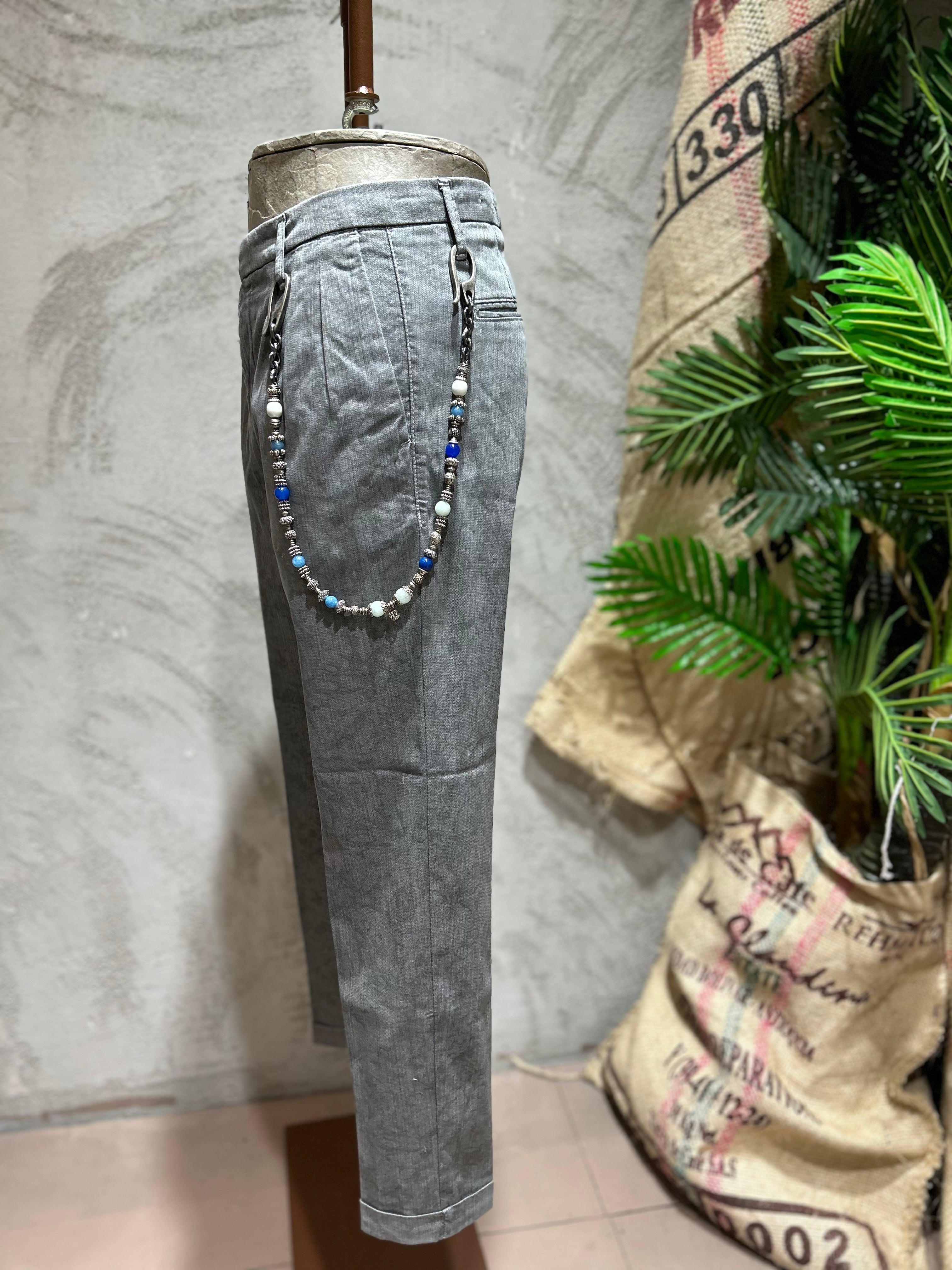 PANTALONI CHIUSURA LATERALE - GRIGIO CHIARO