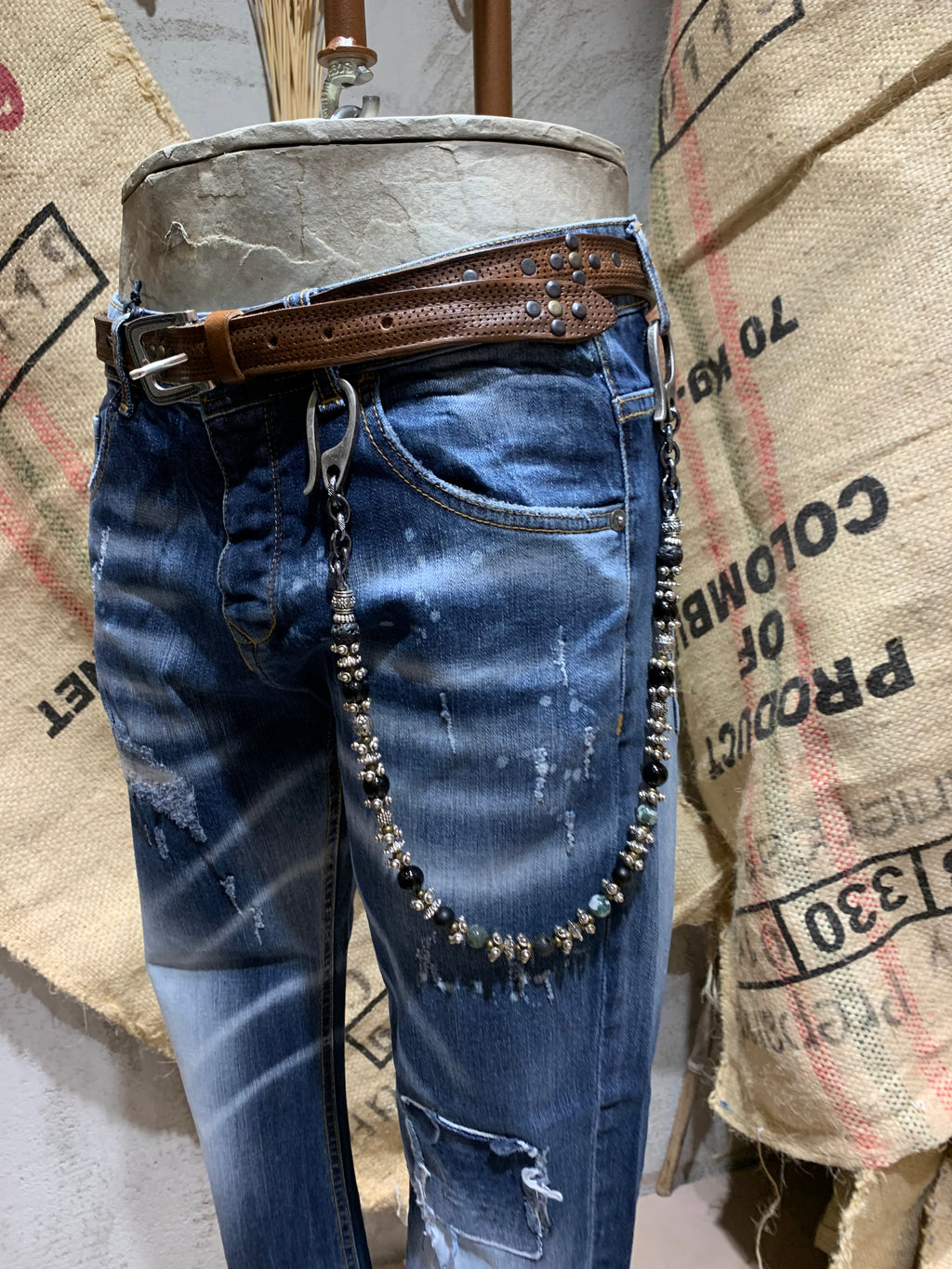 SKINNY DENIM SBIADITO - DENIM