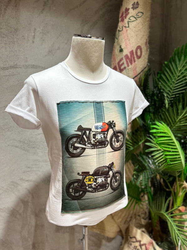 T-SHIRT MOTORCYCLE - BIANCO