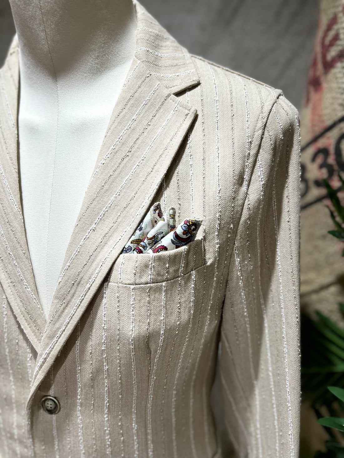 LIGHT STRIPES JACKET - SAND
