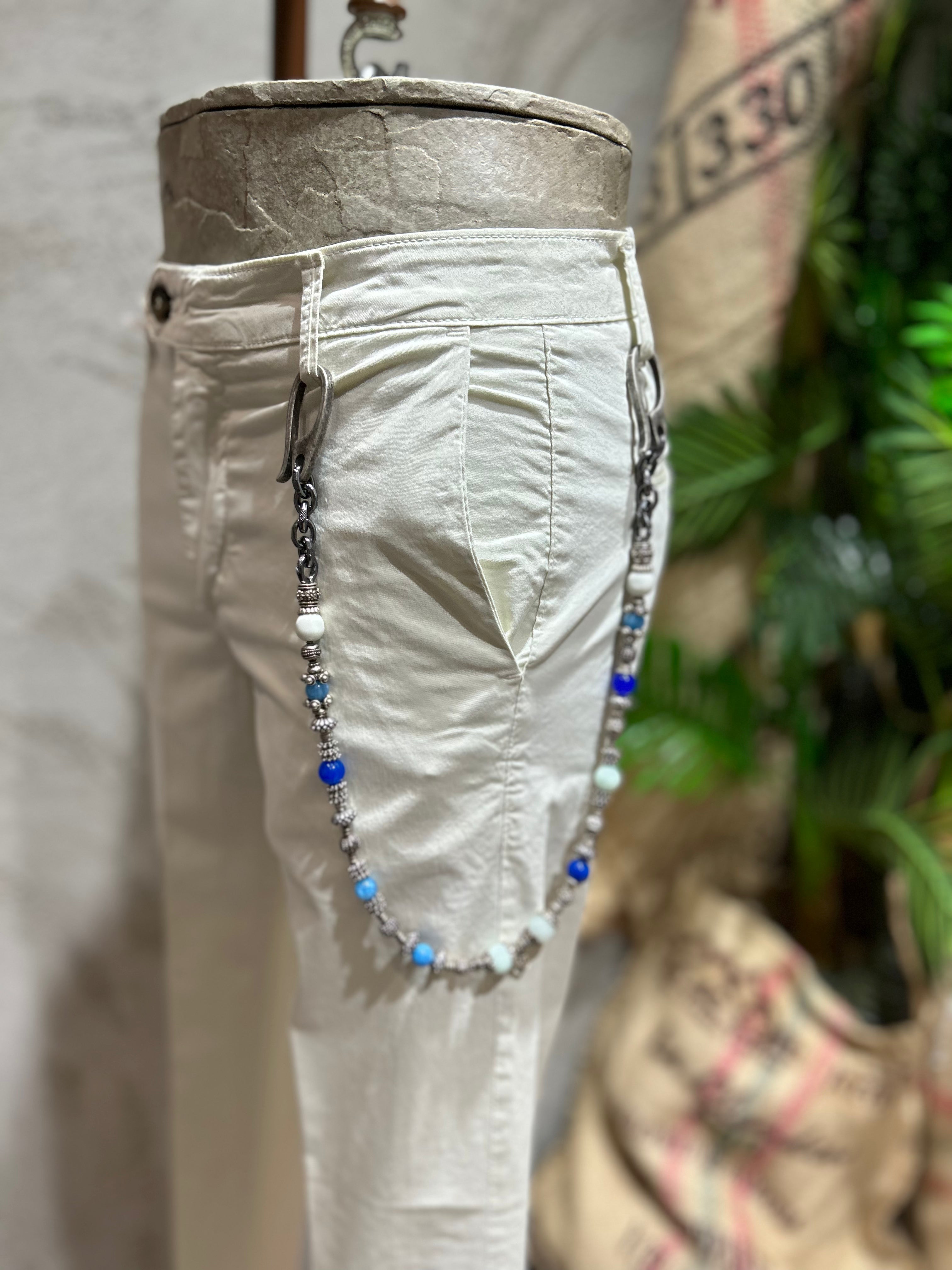 PANTALONI TAGLIO CLASSICO - WHITE-OFF, TABACCO