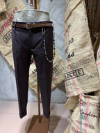 PANTALONI TAGLIO CLASSICO - VERDE - NERO - MORO