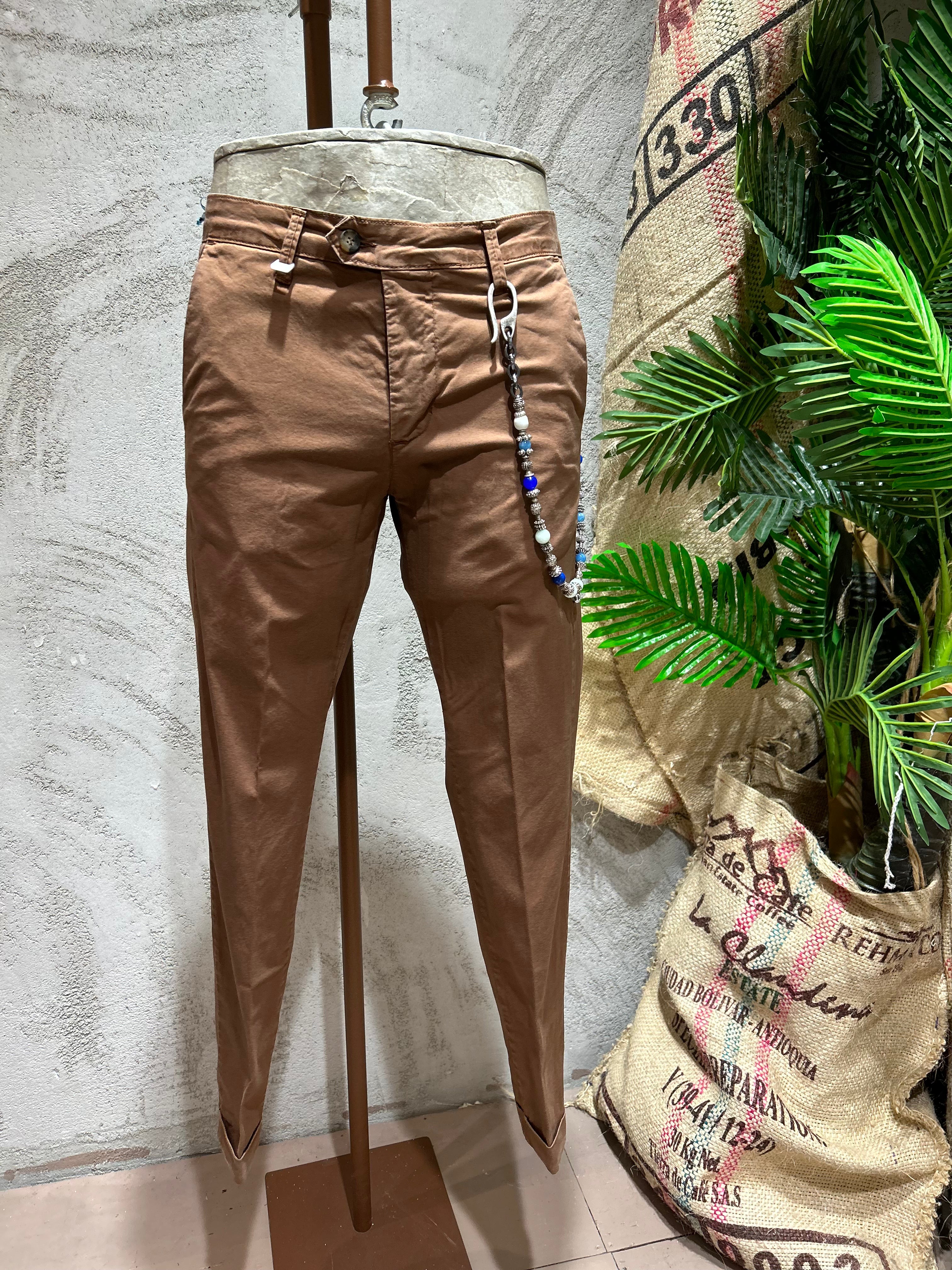 PANTALONI TAGLIO CLASSICO - WHITE-OFF, TABACCO