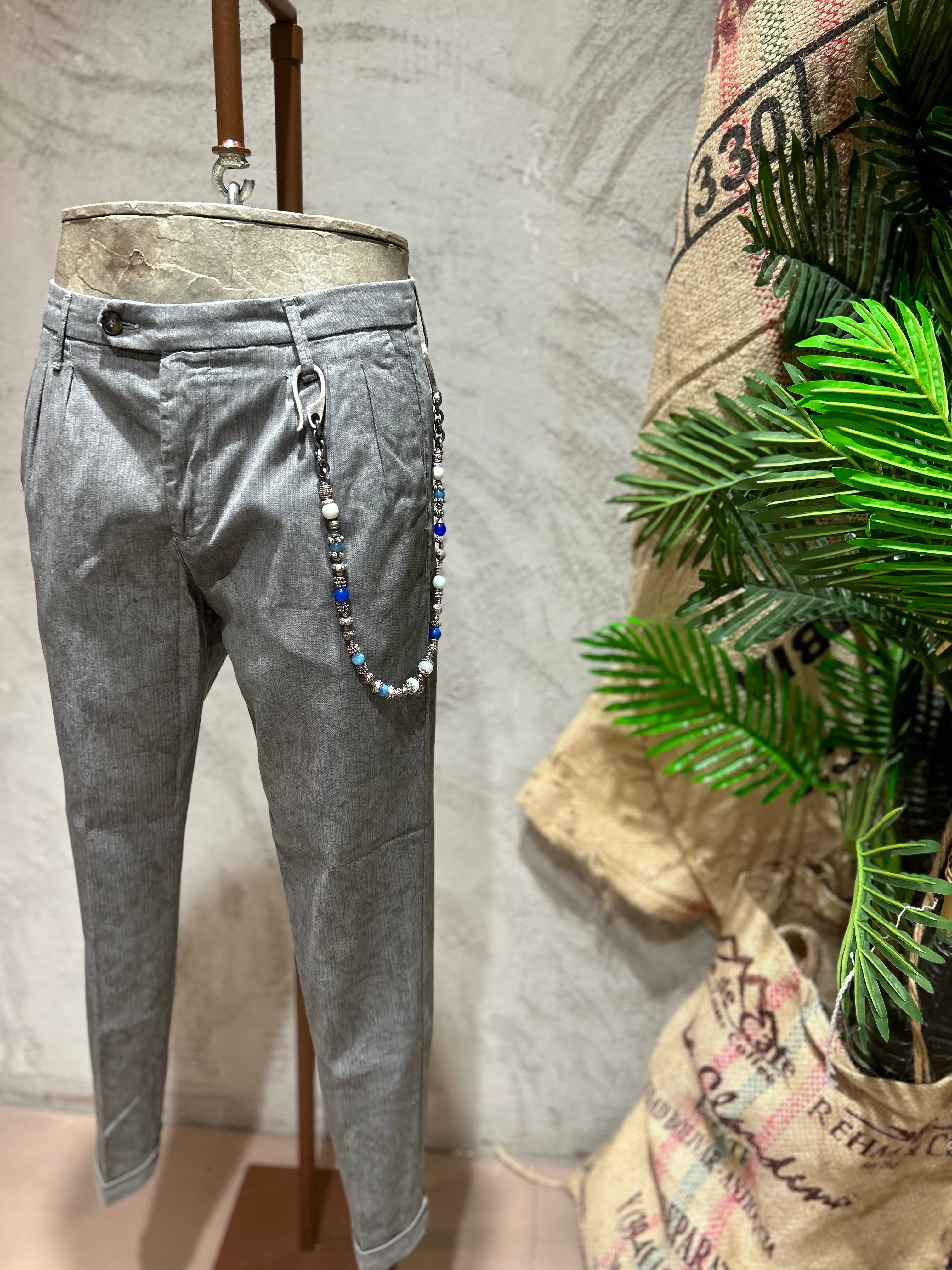 PANTALONI CHIUSURA LATERALE - GRIGIO CHIARO