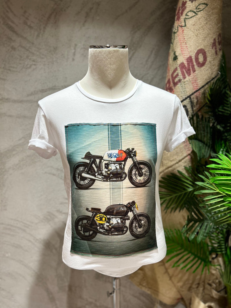 T-SHIRT MOTORCYCLE - BIANCO