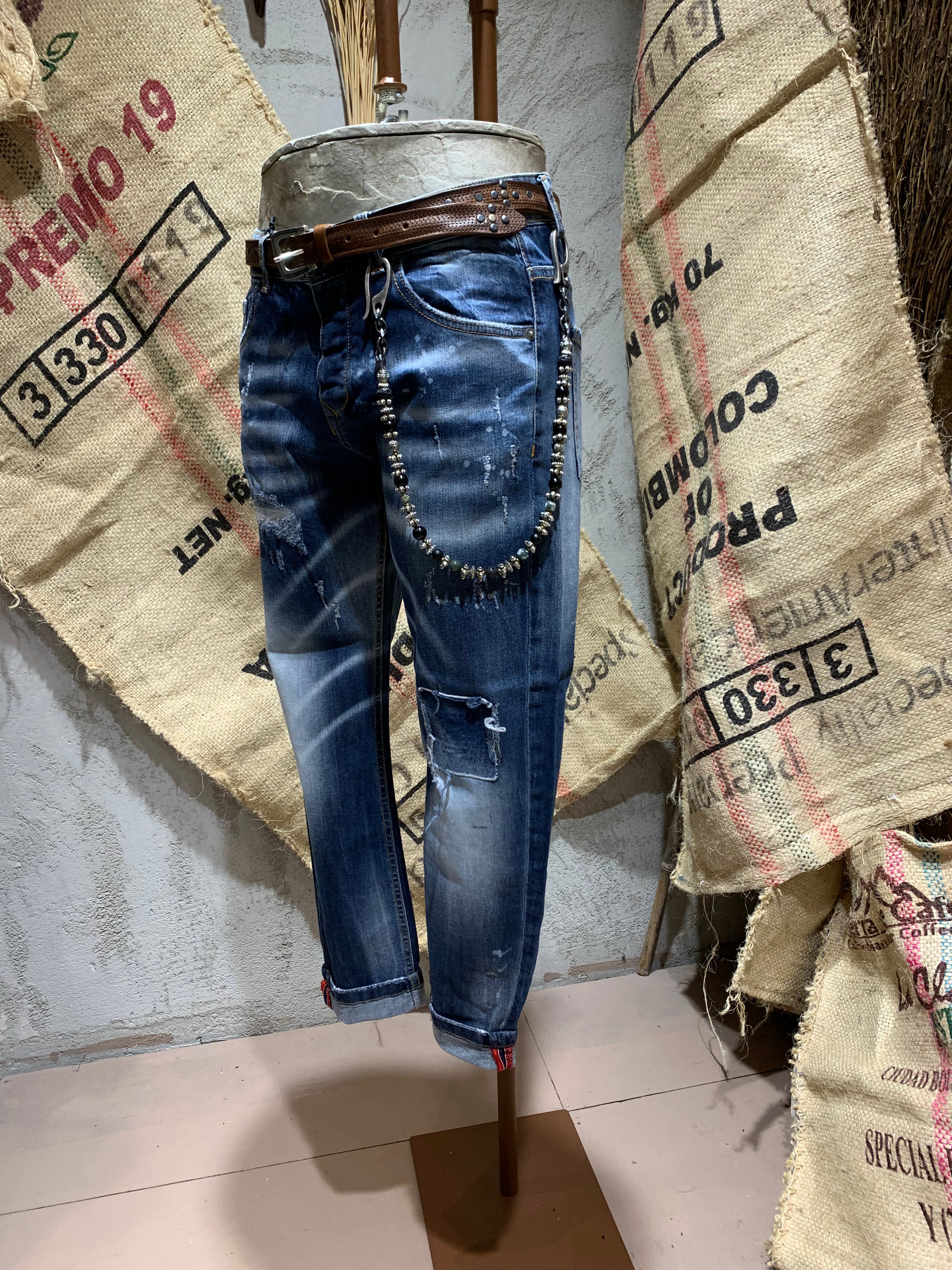 SKINNY DENIM SBIADITO - DENIM