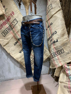 SKINNY DENIM WASHED - BLUE DENIM