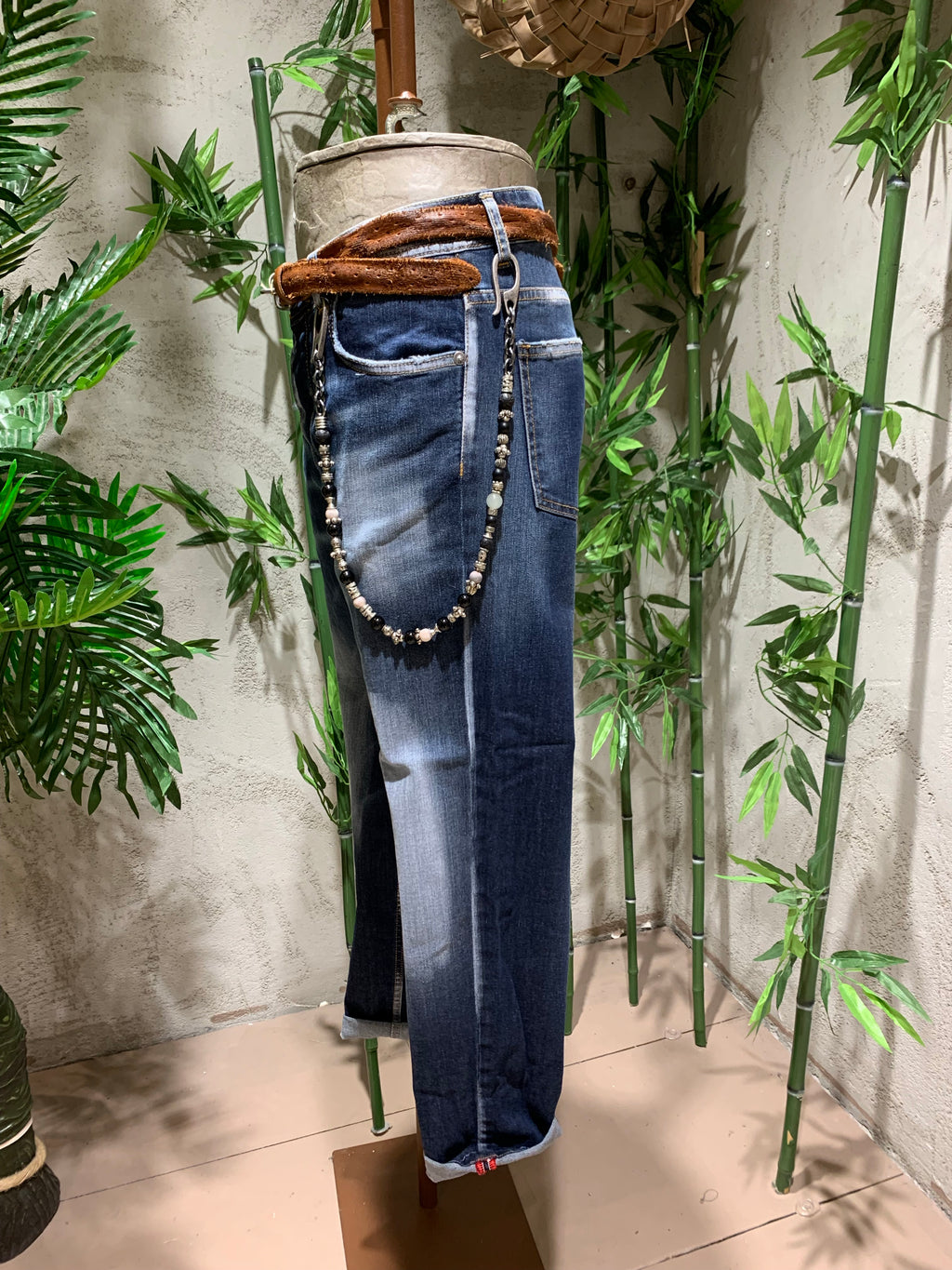 SKINNY DENIM EXCHANGED WASH- BLUE DENIM