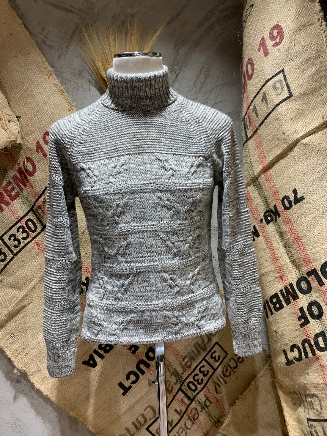 BRAIDED TURTLENECK - MULTICOLOR