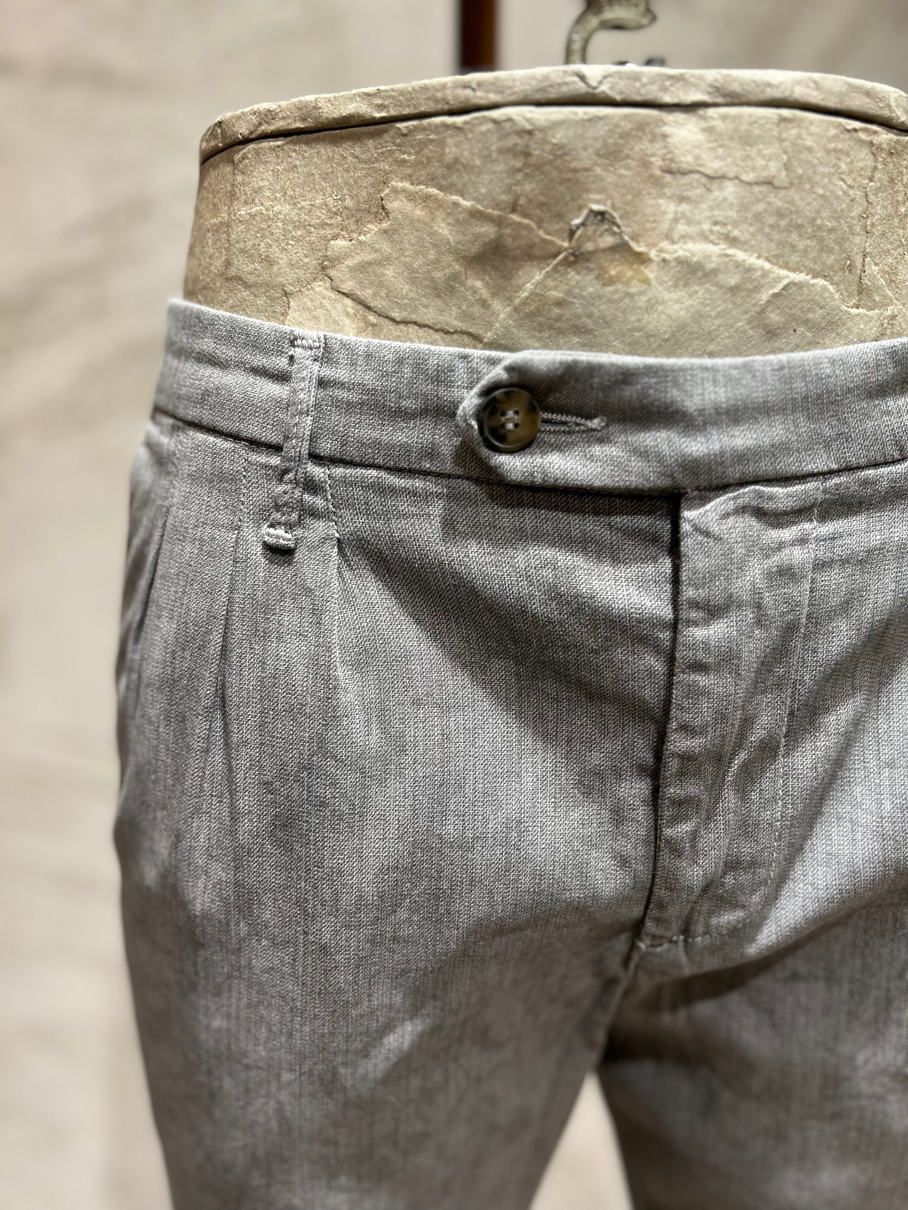PANTALONI CHIUSURA LATERALE - GRIGIO CHIARO