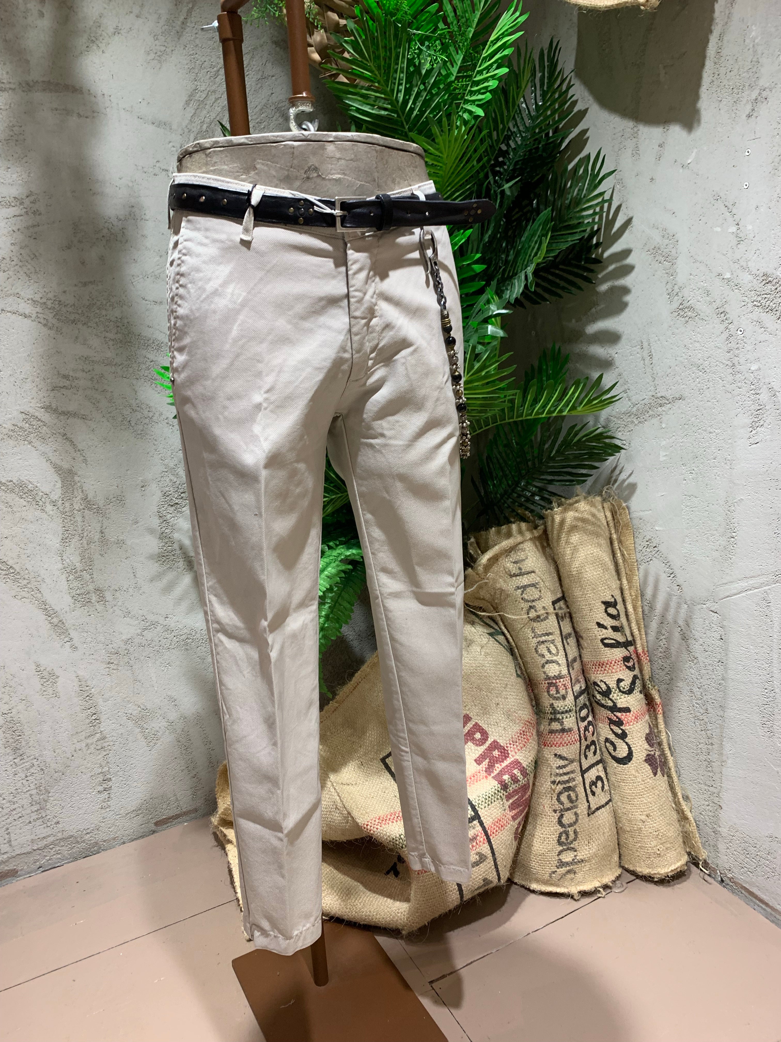 PANTALONI NIDO D'APE TAGLIO CLASSICO - SABBIA