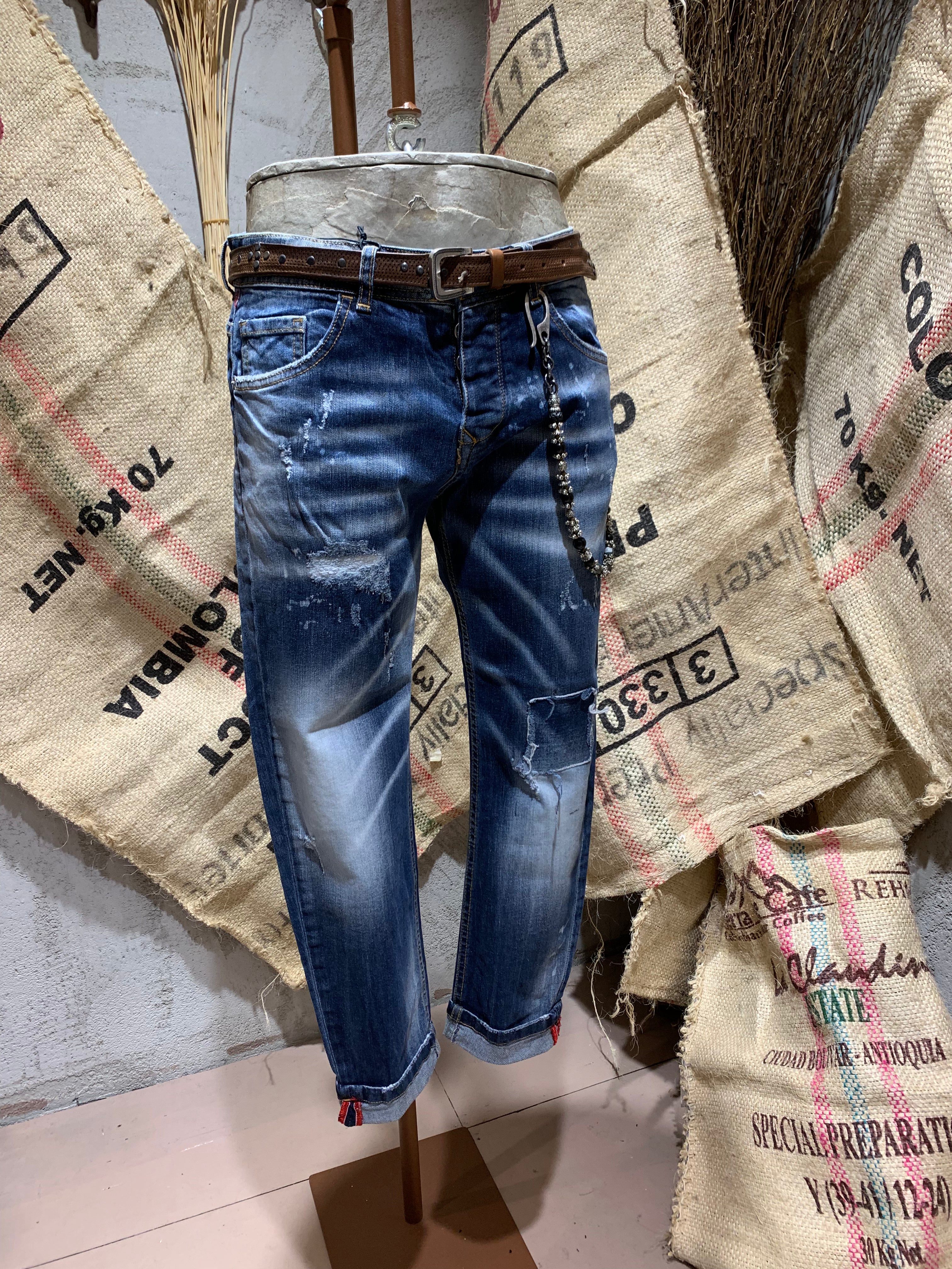 SKINNY DENIM SBIADITO - DENIM