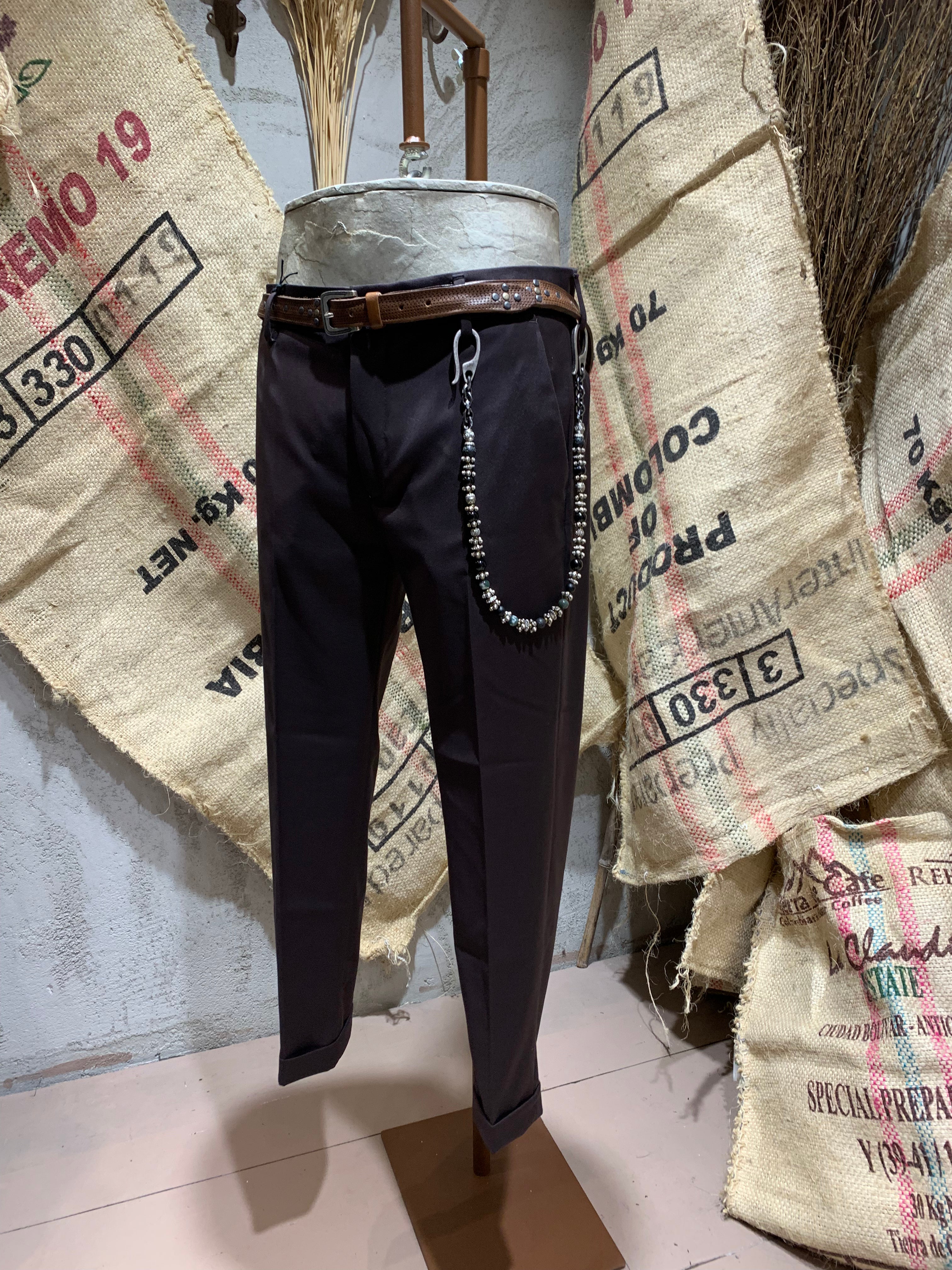 PANTALONI TAGLIO CLASSICO - VERDE - NERO - MORO