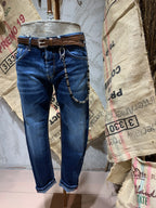 SKINNY DENIM WASHED - BLUE DENIM
