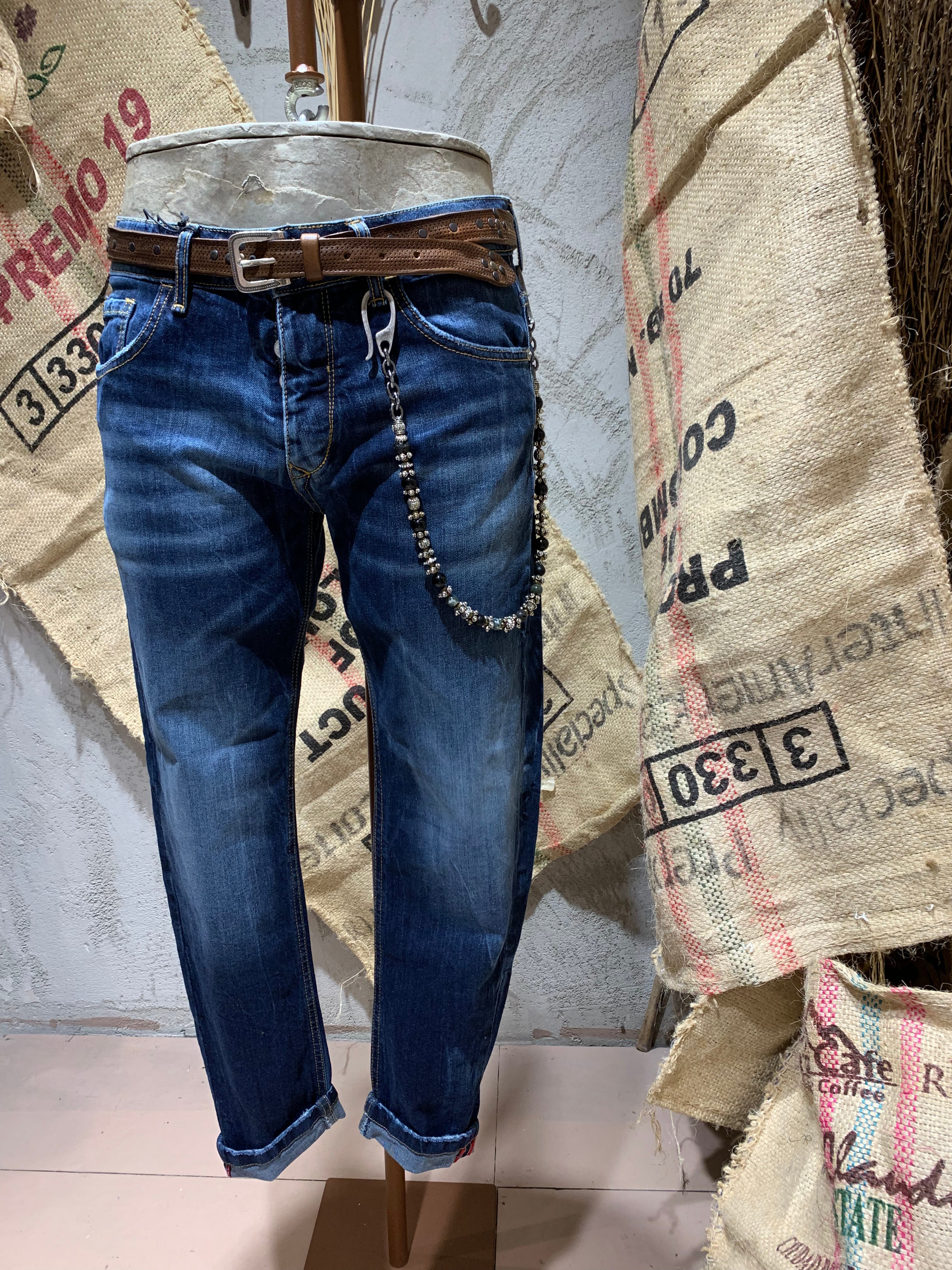 SKINNY DENIM WASHED - BLUE DENIM